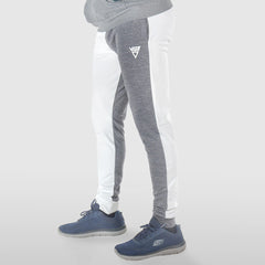 Men bicolored sweatpants- White-Grey