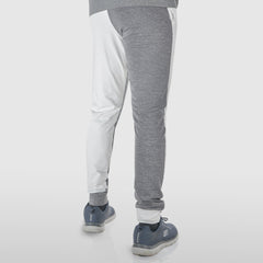 Men bicolored sweatpants- White-Grey