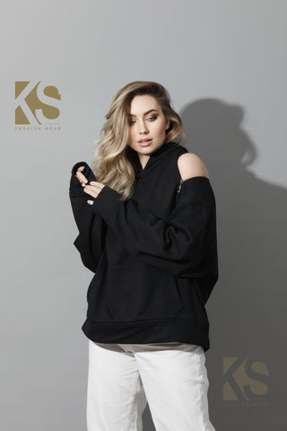 Zipped Oversized Hoodie