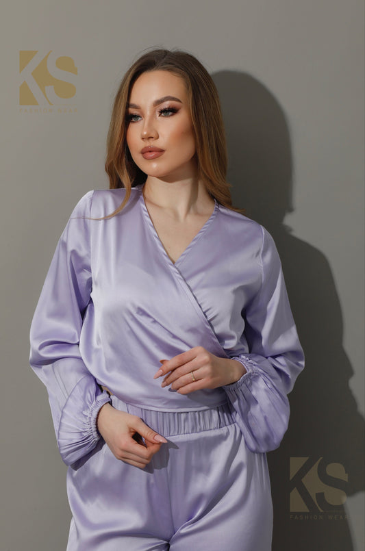 Wrapped Tie Blouse