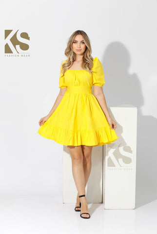 Short Dress with Back Bow tie