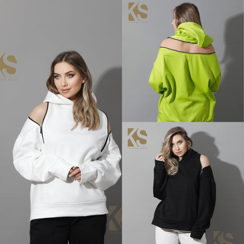Zipped Oversized Hoodie