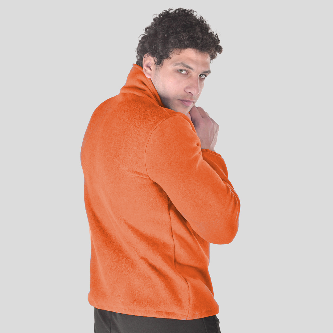 Doe Polar Quarter zipper shirt-Unisex-Orange