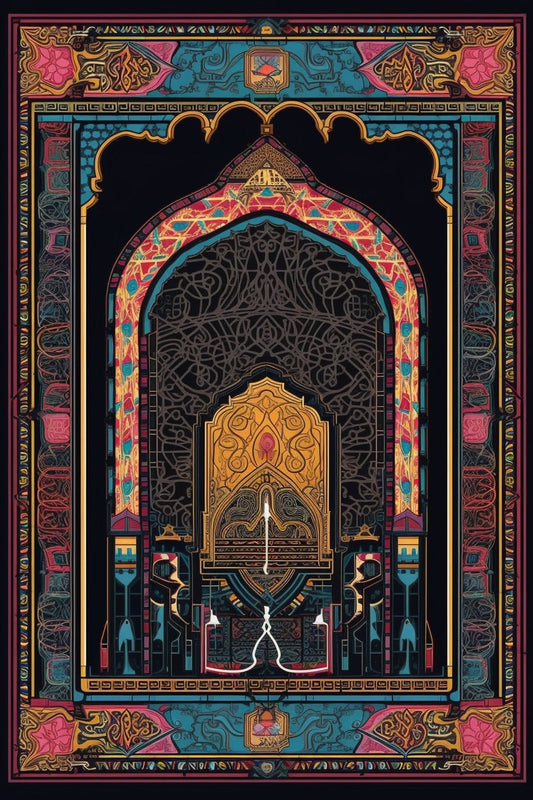 Prayer Mat + portable bag "Print-4"