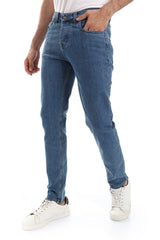 Slim Fit Solid Cotton Jeans