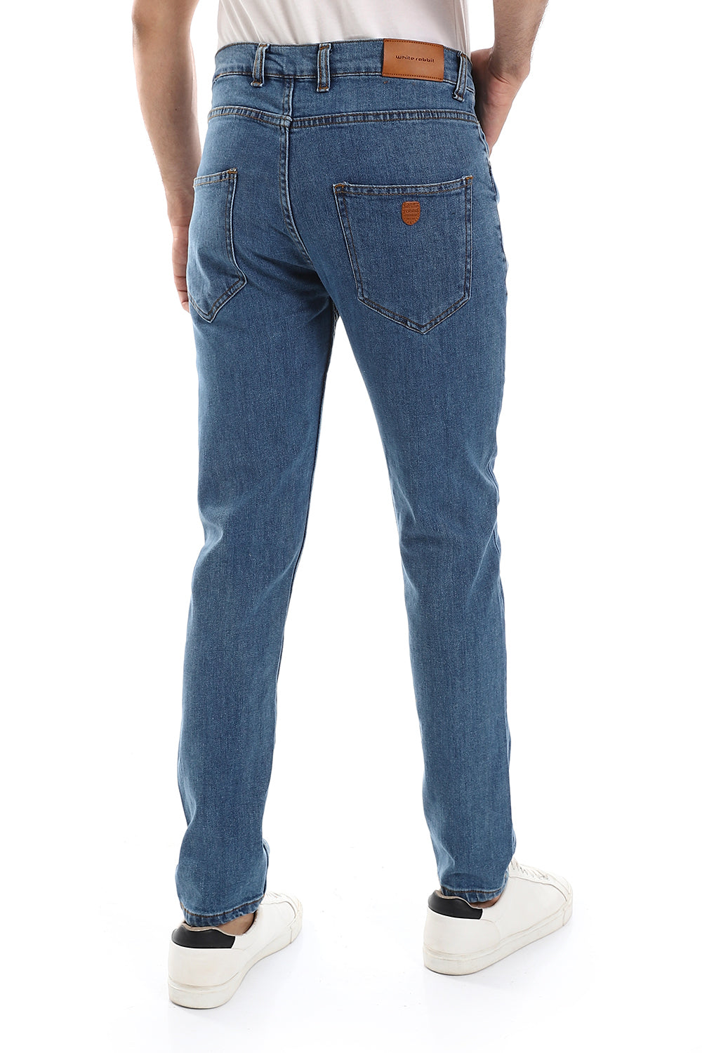 Slim Fit Solid Cotton Jeans