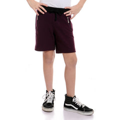 Boys Side Zipped Pockets Shorts