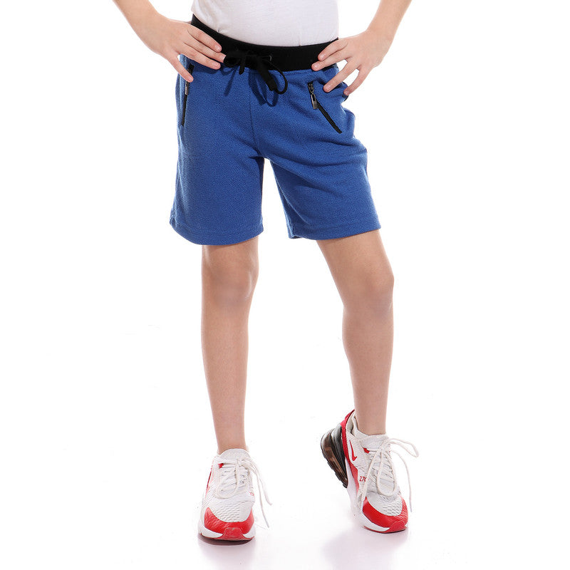 Boys Side Zipped Pockets Shorts