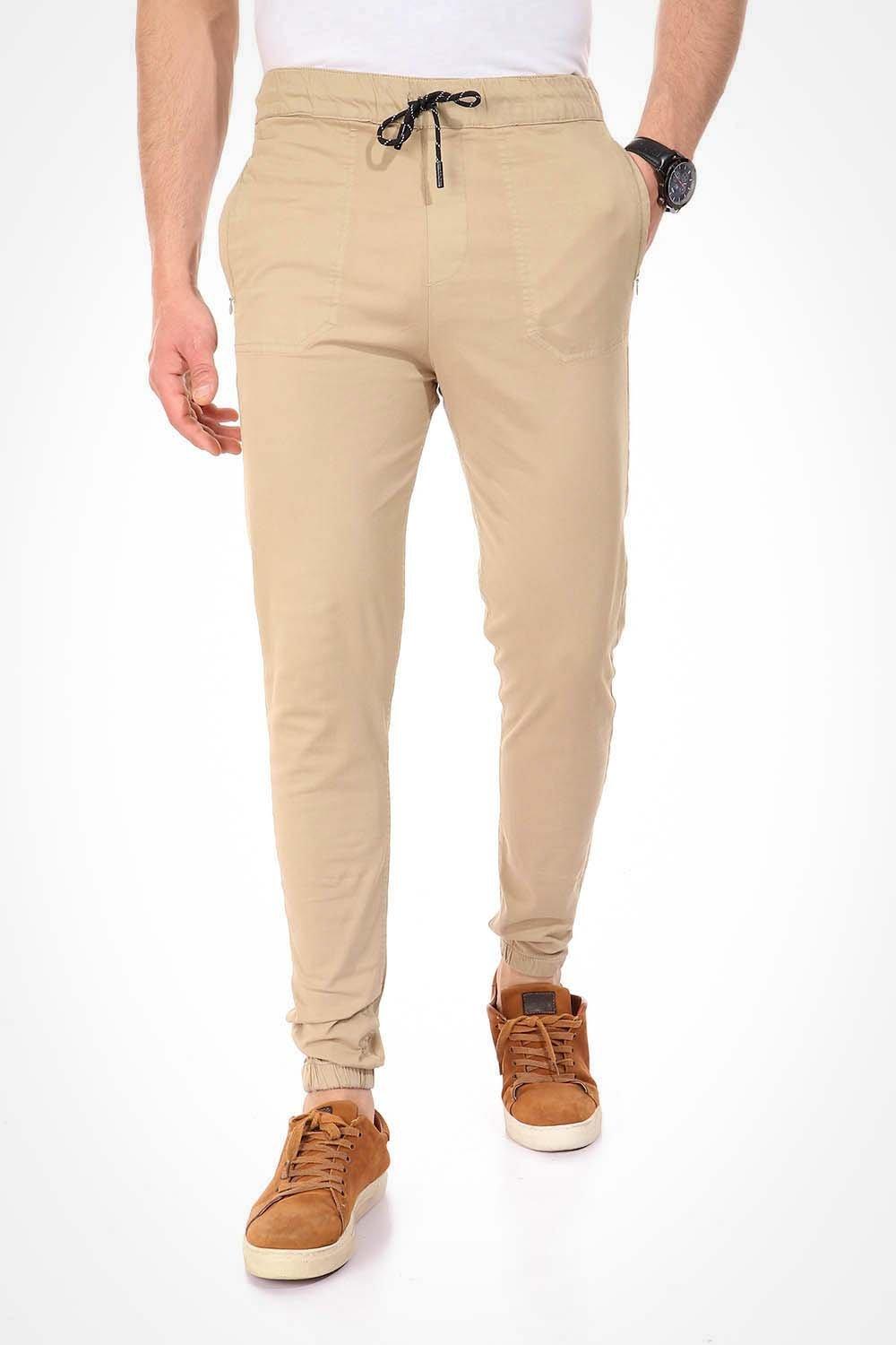 Gabardine -Side Zipped Pockets  Pants