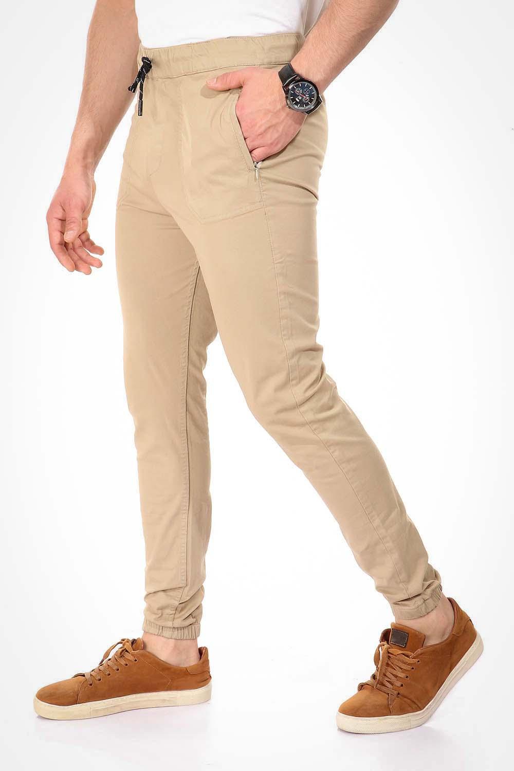 Gabardine -Side Zipped Pockets  Pants