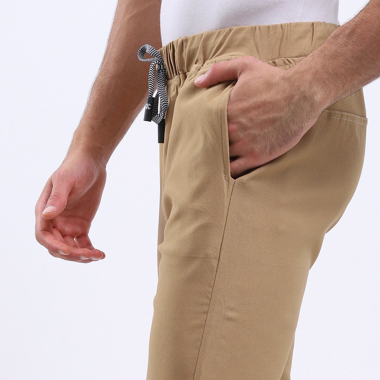 Gabardine -Side Zipped Pockets Pants