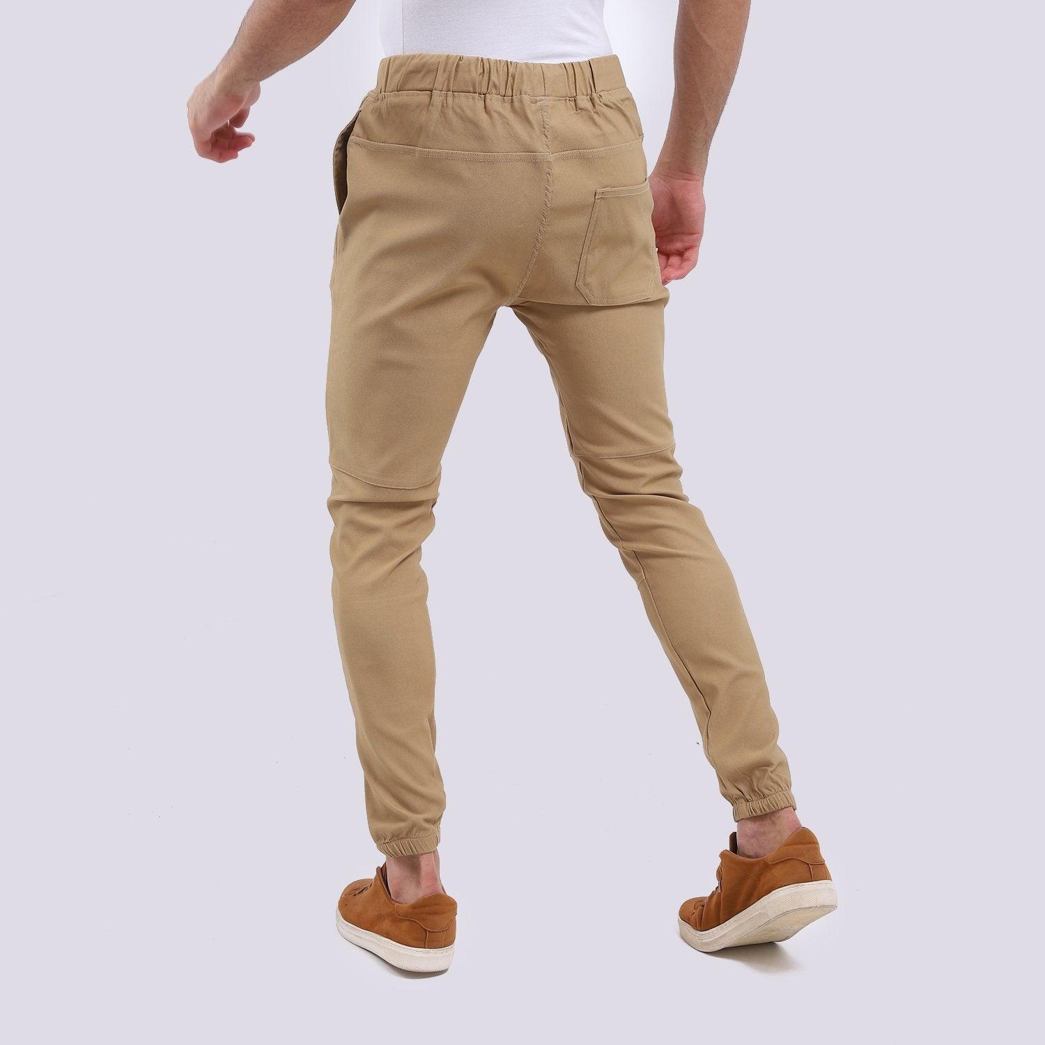 Gabardine -Side Zipped Pockets Pants