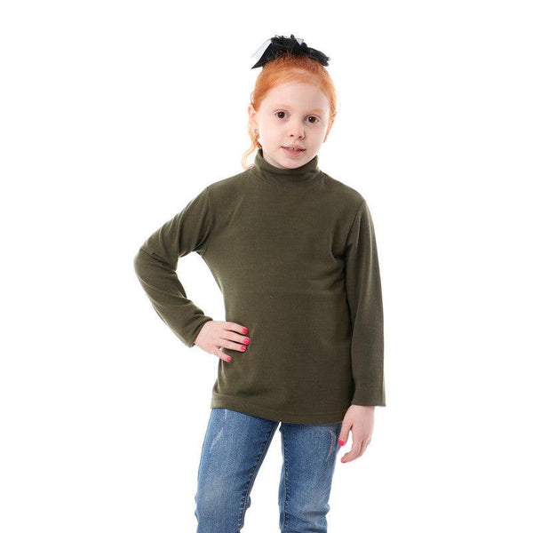 Unisex Kids High Neck Basic Shirt