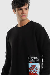Low Left Side "Never Regret" Sweatshirt