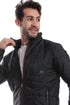 Side Pockets Zip Through Neck Waterproof Jacket - Black