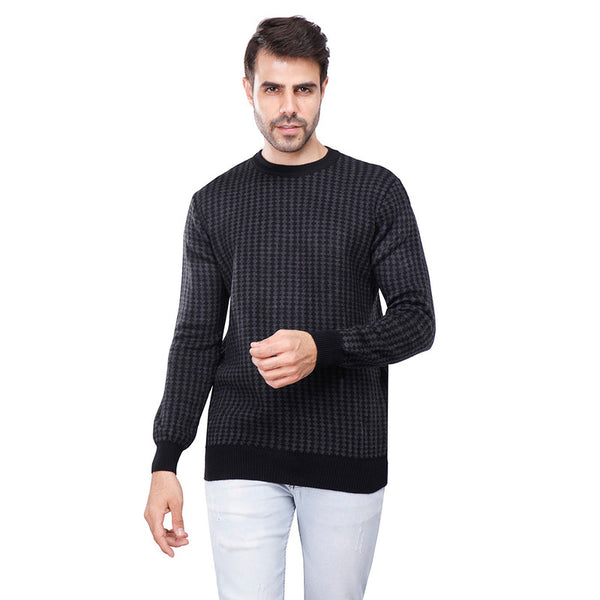 Coup – Textured Sweater with Round Neck and Long Sleeves