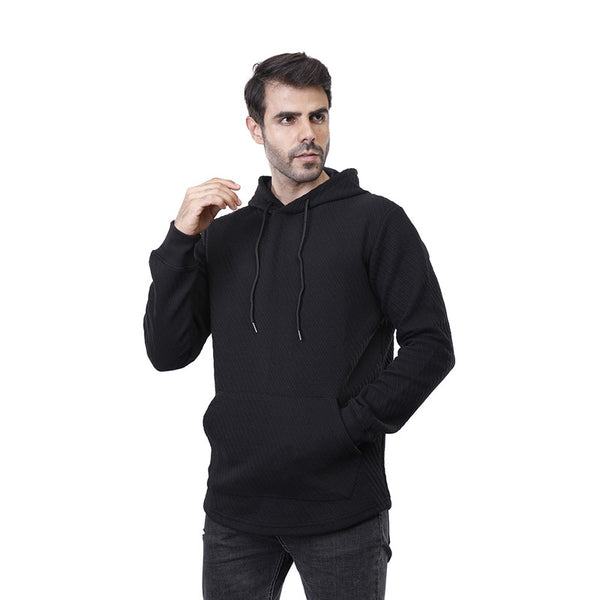 Coup – Texture Sweatshirt with Long Sleeves and Hood