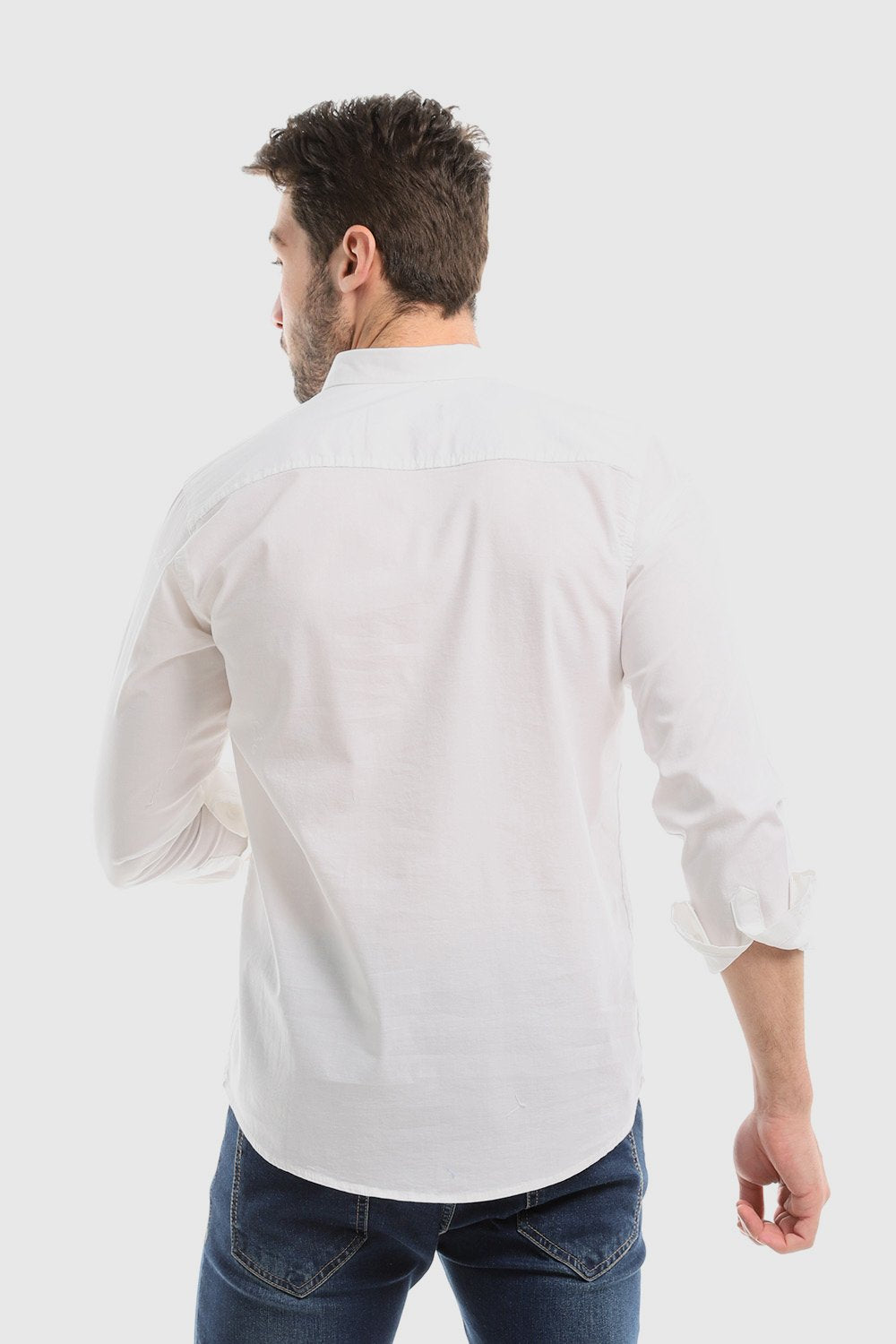 Plain Buttoned Down Long Sleeves Shirt