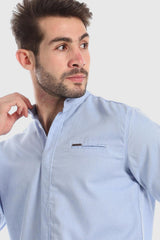 Modish Mandarin Collar Button Down Shirt