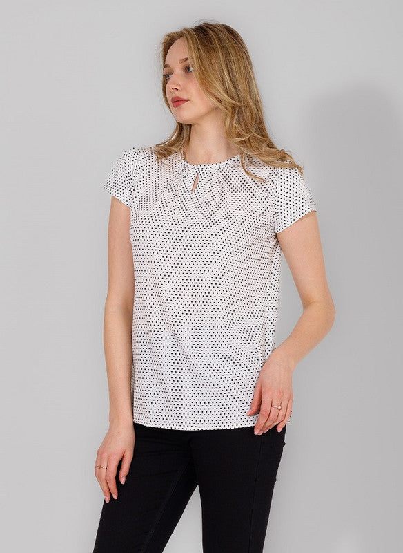 Women’s short Sleeve soft printed blouse