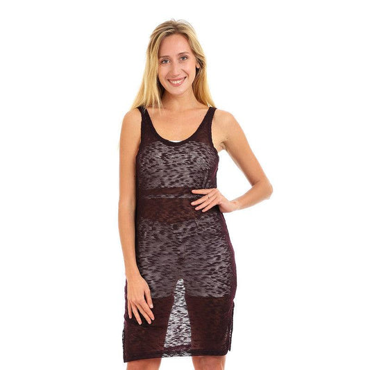 Side Slits Sleeveless Knitted Cover-up