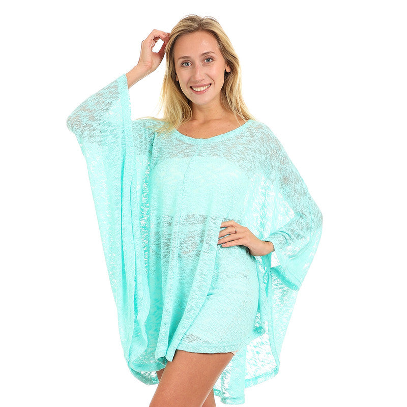 Loose Wide Round Neck Slip On Cover-up