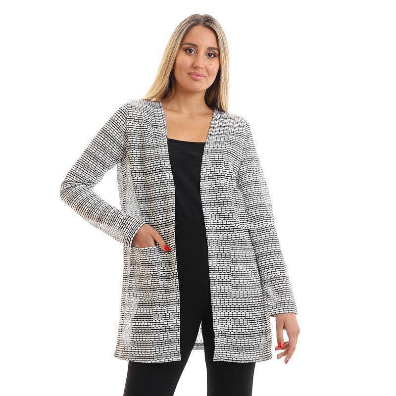 Open Neckline Slip On Cardigan