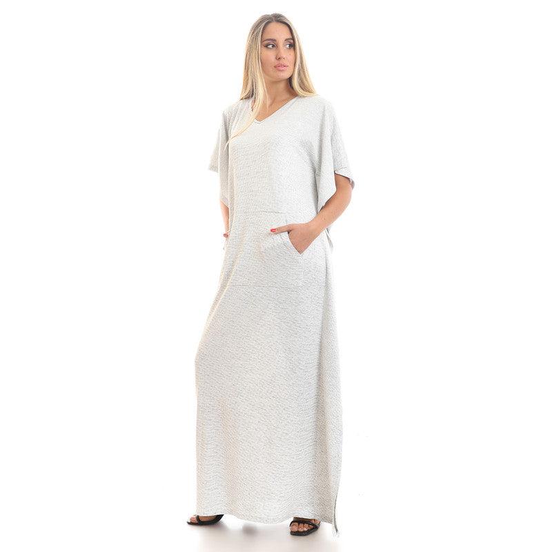 Wide Sleeves V Neck Slip On Kaftan