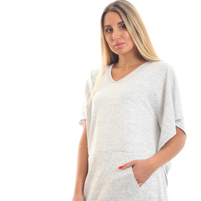 Wide Sleeves V Neck Slip On Kaftan