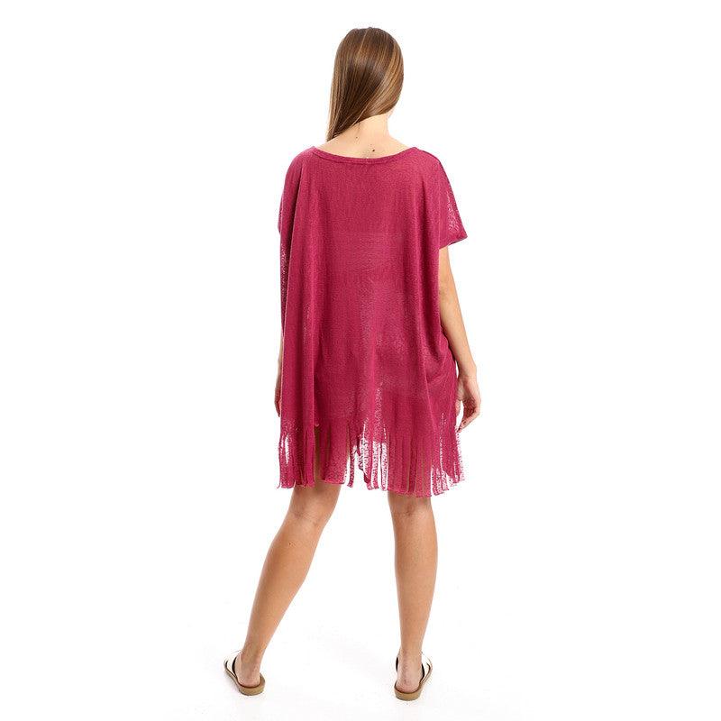 Heather Off Maroon Cover-Up