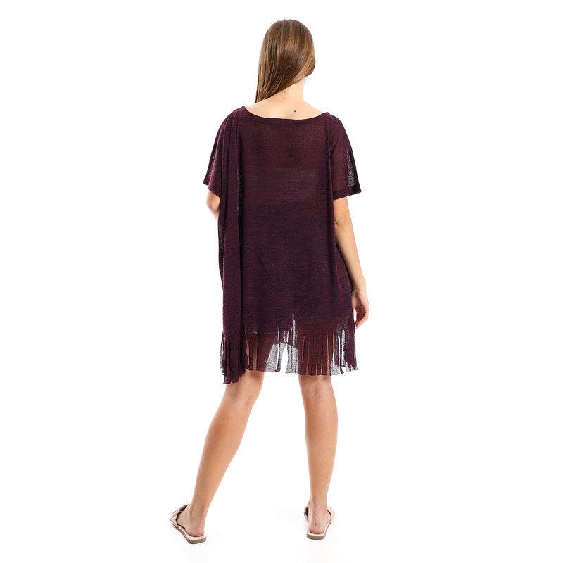 Heather Off Maroon Cover-Up