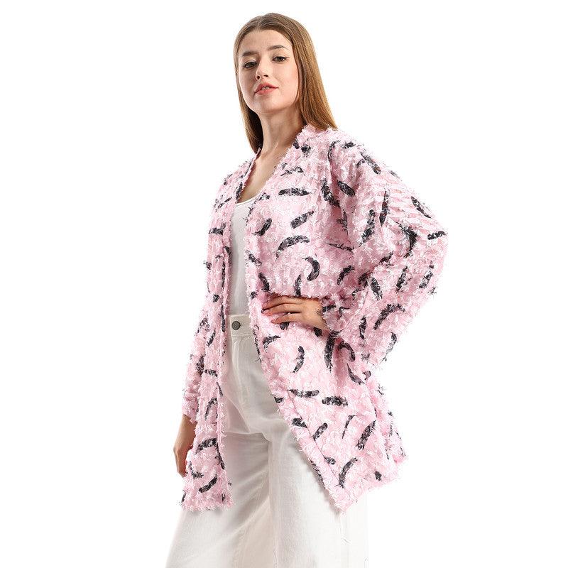 Eyelash Long Sleeves Kimono