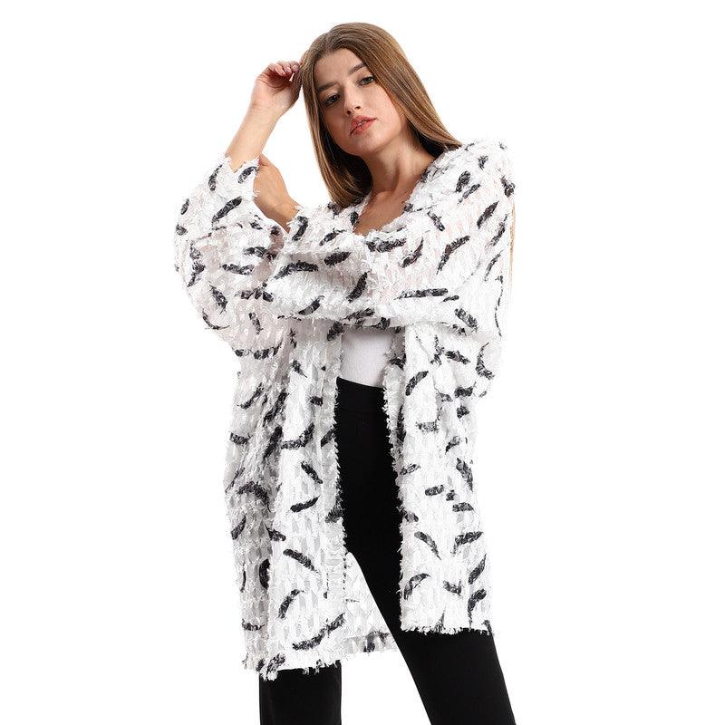 Eyelash Long Sleeves Kimono