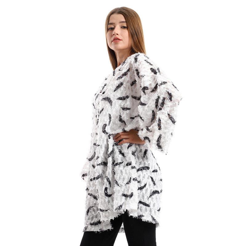 Eyelash Long Sleeves Kimono