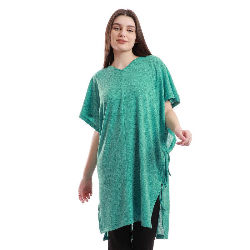 Dark Aquamarine V-Neck Cover-Up