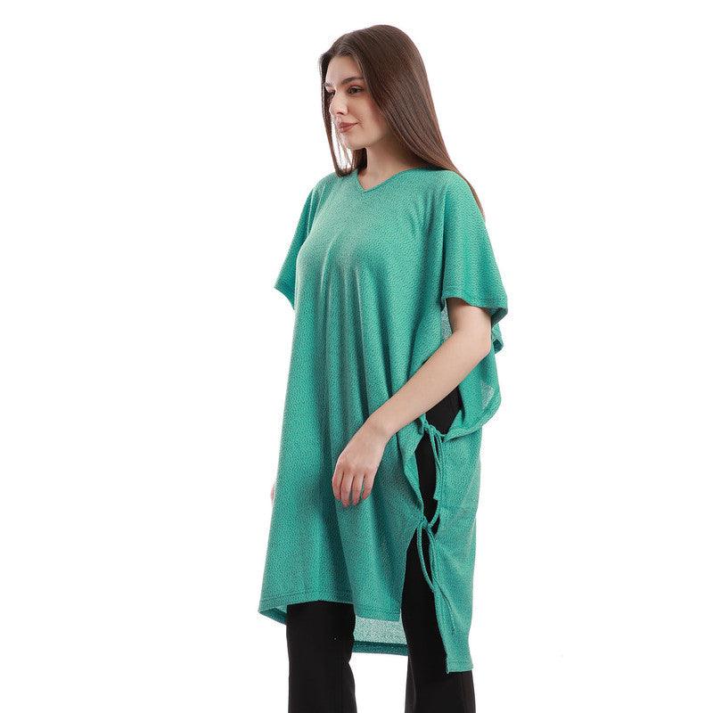 Dark Aquamarine V-Neck Cover-Up