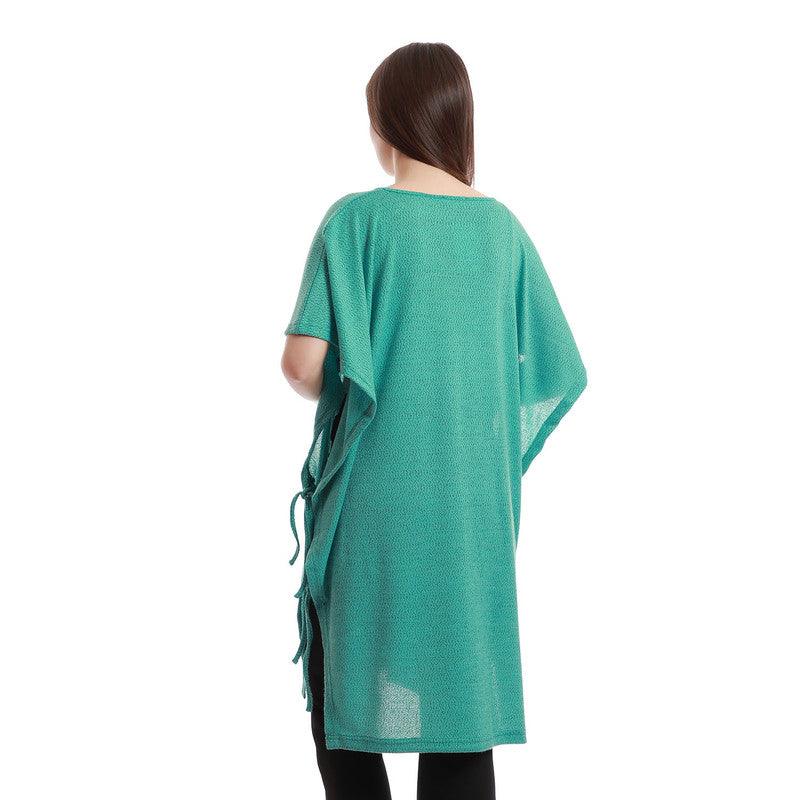 Dark Aquamarine V-Neck Cover-Up