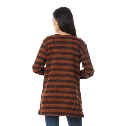 Wild Striped Cardigan With Pockets