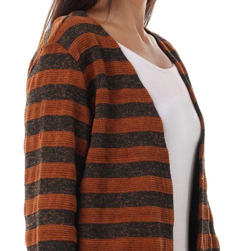 Wild Striped Cardigan With Pockets