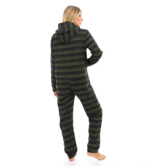 Hooded Neck Zipped Home Jumpsuit