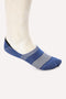 Front Striped Casual Invisible Socks - Dark Blue