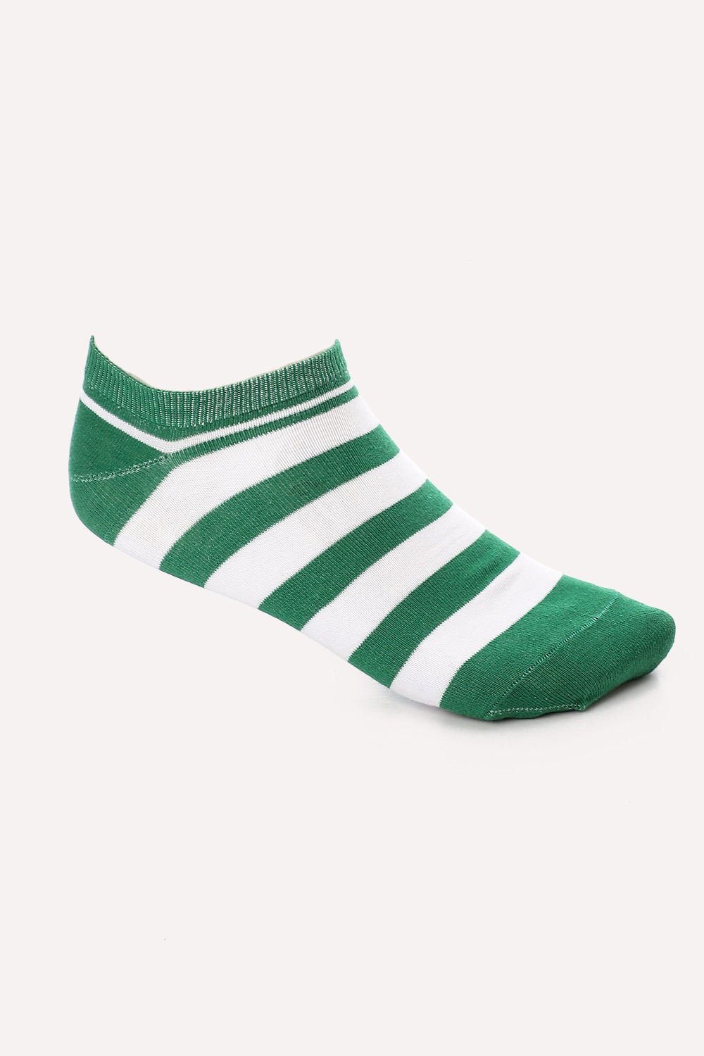 Bi-Tone Striped Ankle Socks