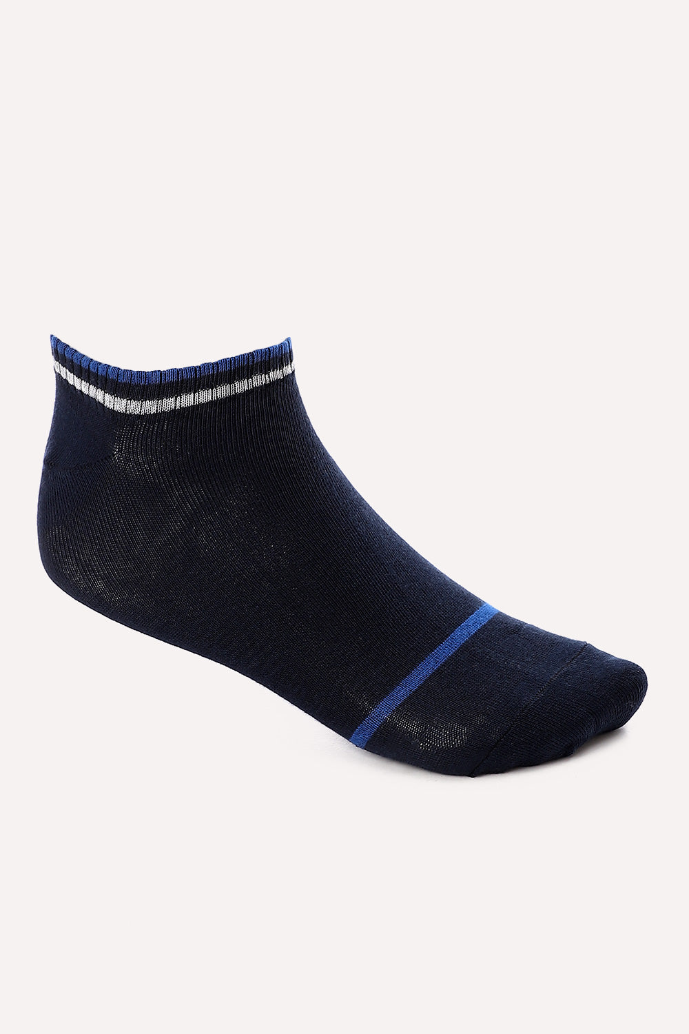 Lined Elastic Trim Ankle Socks