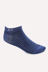 Bi-Tone Striped Ankle Socks
