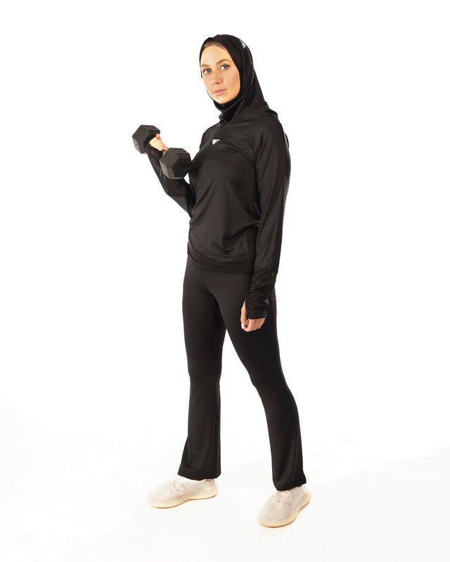 Sports hijab in black