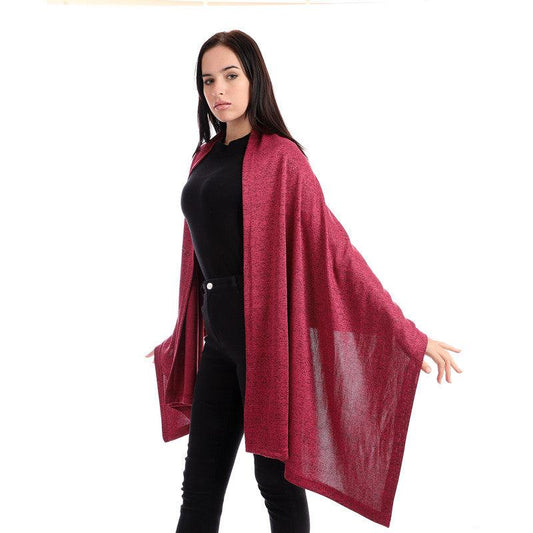 Slip On Heather Burgundy Shawl