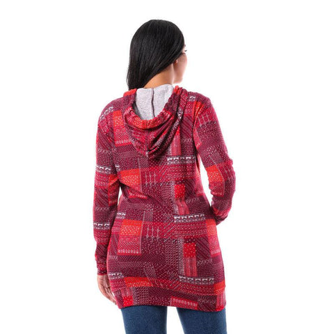 Patterned Slip On Hoodie