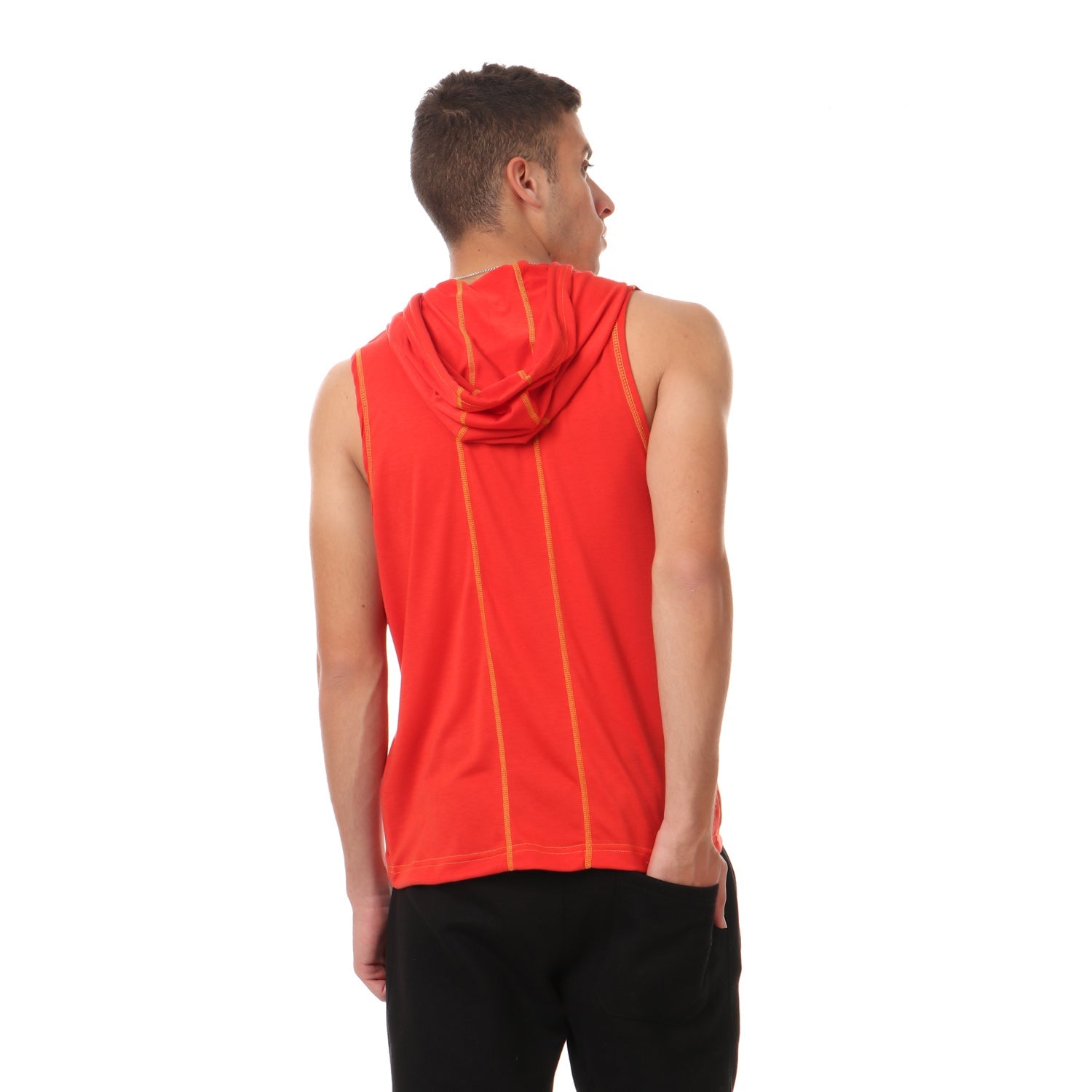 Viga contrast sleeveless hoodie - 5 colors