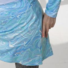 Dry fit printed skirt - Marble Sky