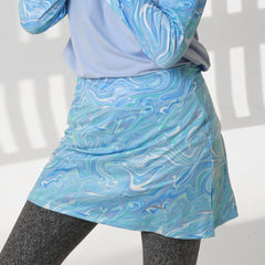 Dry fit printed skirt - Marble Sky